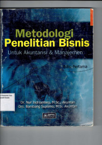 Metodologi Penelitian Bisnis Untuk AKuntansi dan Manajemen